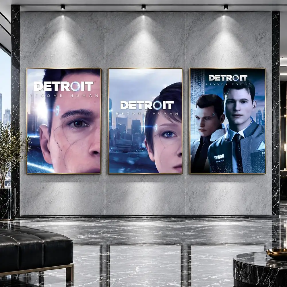game Detroit Become Human Poster Poster HD Printing Premium Luxury Style Wall Art Home Decor For living room Bedroom Gift