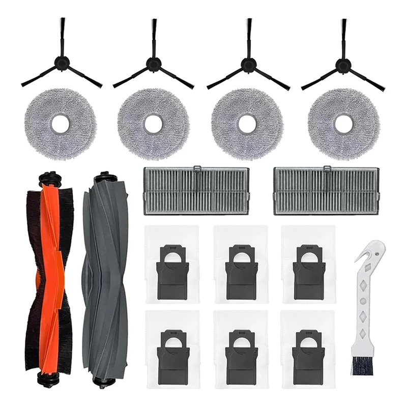 

A77I Accessories Kit Replacement For Dreame X30 Ultra Robot Vacuum, Pack Main Brush, Filters,Mops,Side Brushes, Dust Bags