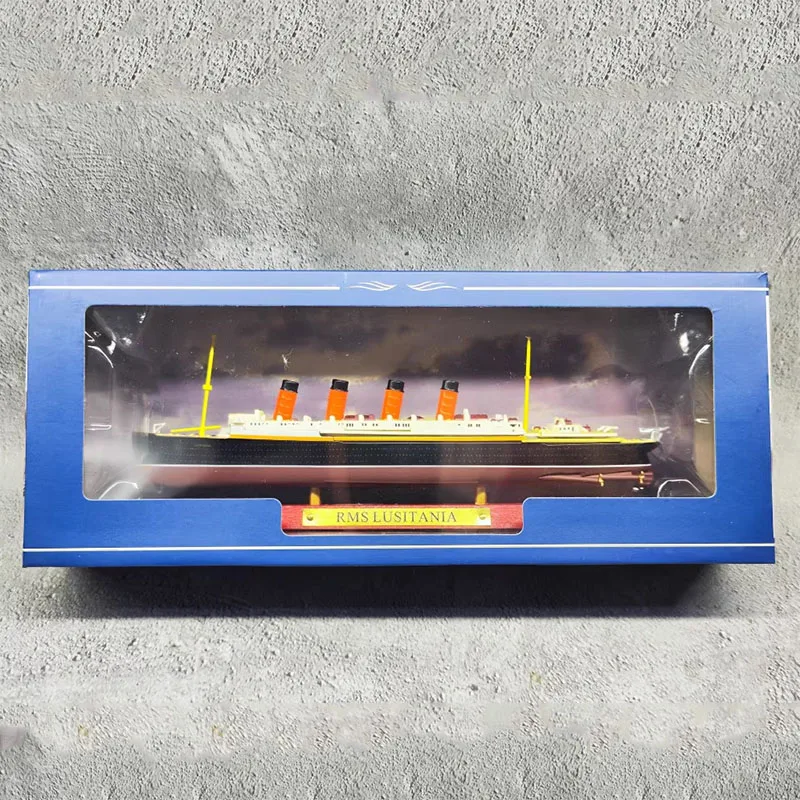 1/1250 Schip Model Lusitania Luxe Cruise Statische Legering Collectie Decoratie Model Cadeau