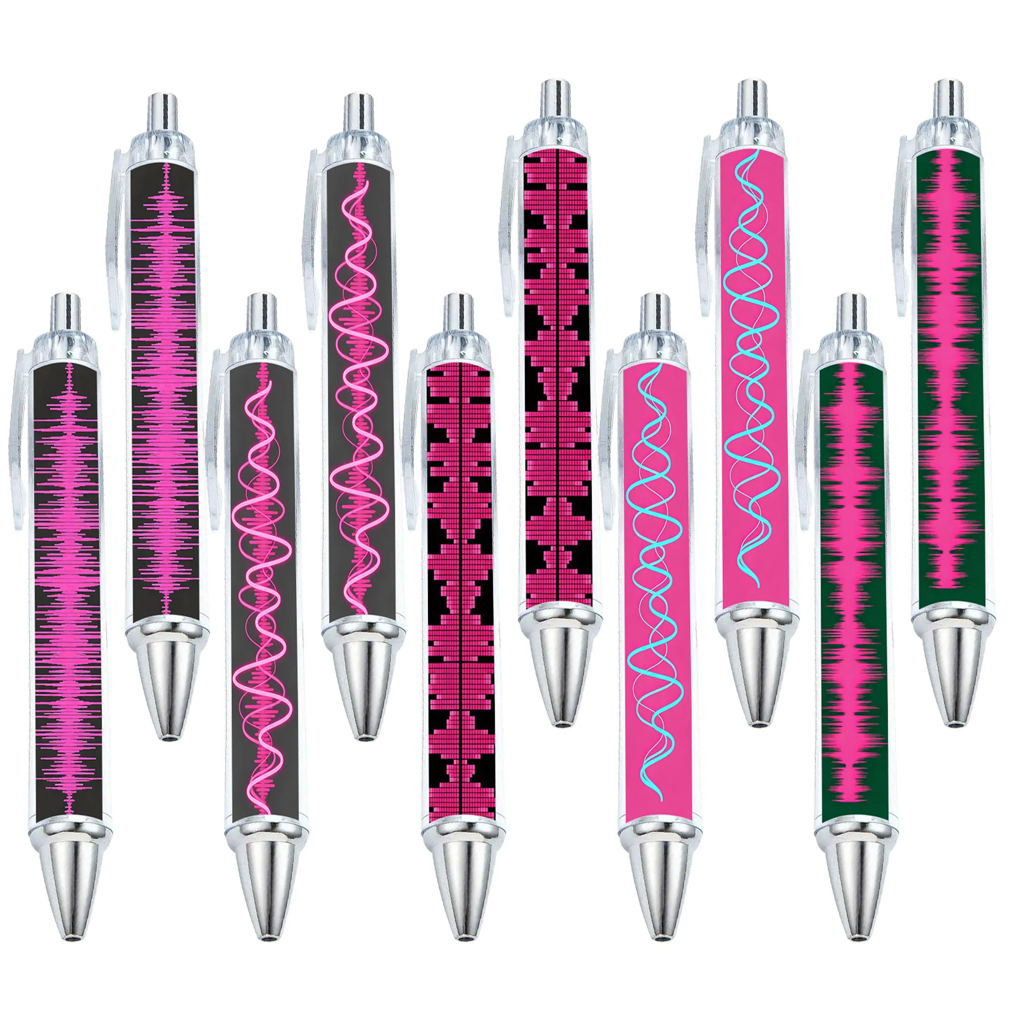 5pcs/10pcs Soundwave Theme Ballpoint Pen Medical Heart Rate Series Gift Pen Nurse Pen School Company Hospital