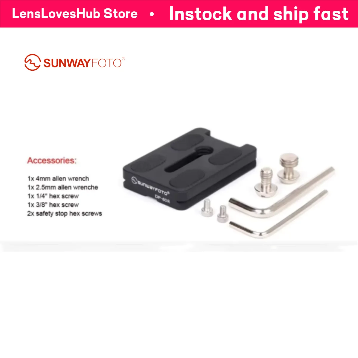 SUNWAYFOTO Tripod Head Quick Release Plate for DSLR Camera Tripod Head  Professional Aluminum Monopod Quick Release Plate