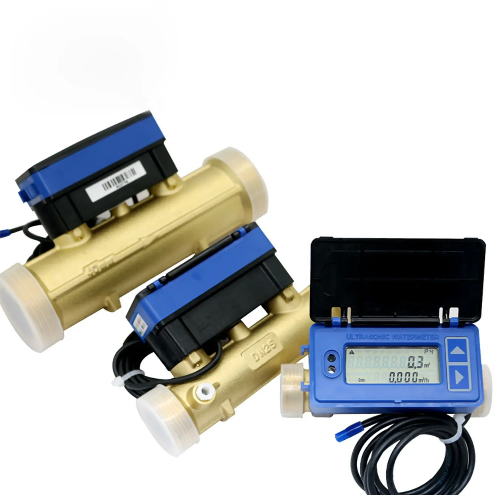 Ultrasonic Flow Meter Intelligent Home Timing Quantitative Remote Transmission Flowmeter for Water Liquid Measurement DN20