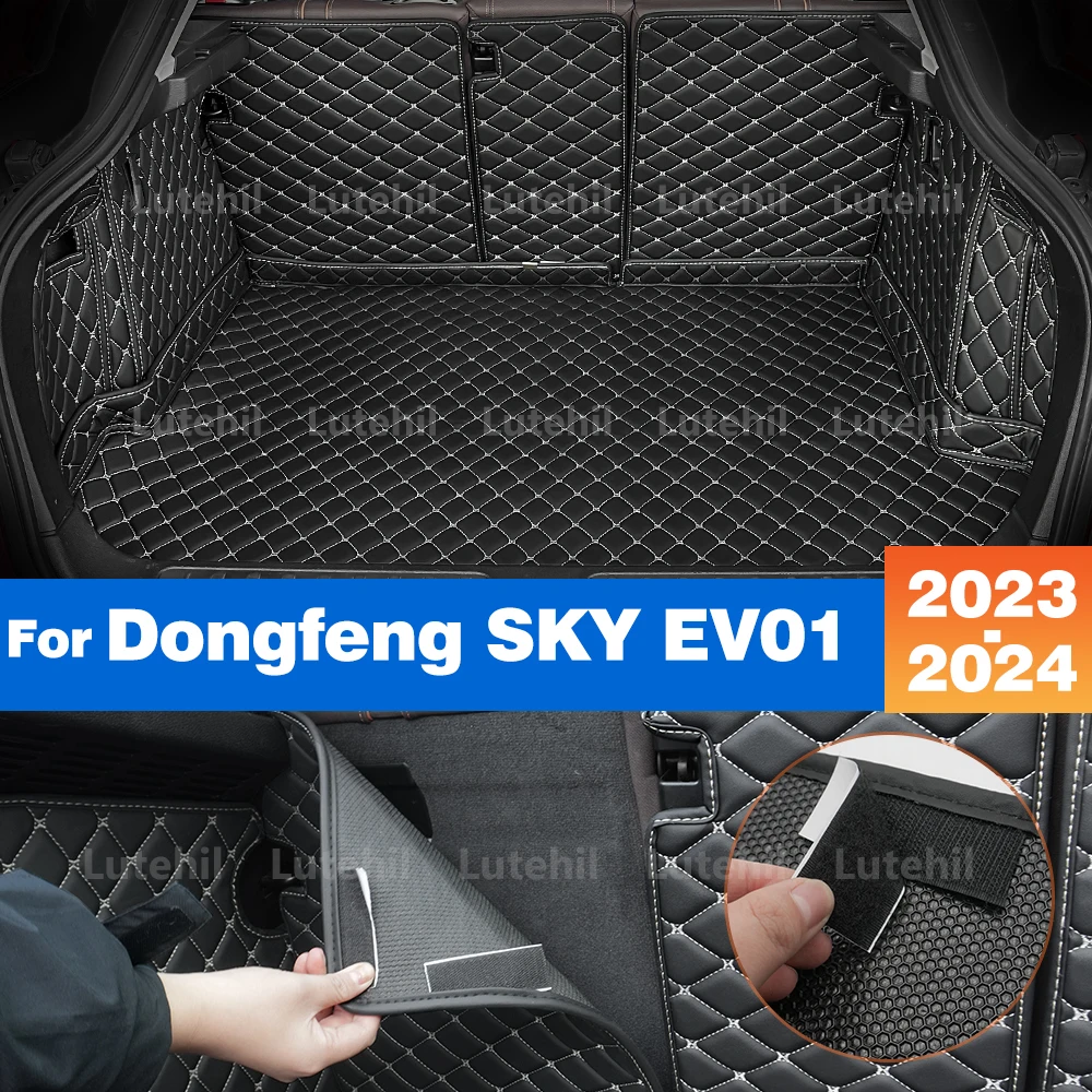 

Cargo Liner Fit For Dongfeng SKY EV01 2023 2024 Accessories All Weather Trunk Mat Carpet with Backrest Protectors Cargo Mat