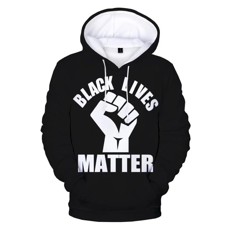 Black Lives Matter 3D Printed Hoodies For Men Plus Size Long Sleeve Street Spring Autumn Sweatshirt Women Hoodie Kids Outfit