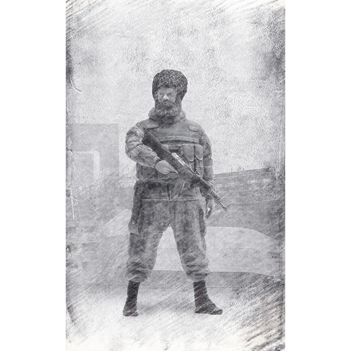 

Набор неокрашенных моделей из смолы в масштабе 1/35, военная тематика, Донбасская милиция, в разобранном и неокрашенном виде, GK