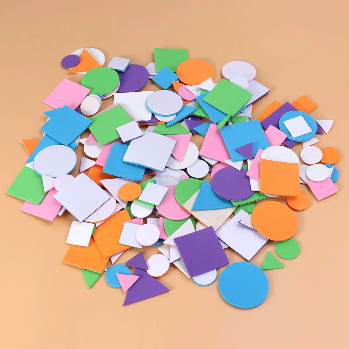 

5Pack Eva Geometric Shape Stickers Colorful Self Adhesive Sponge Stickers For Kids School Scrapbook Classroom Diy Reward