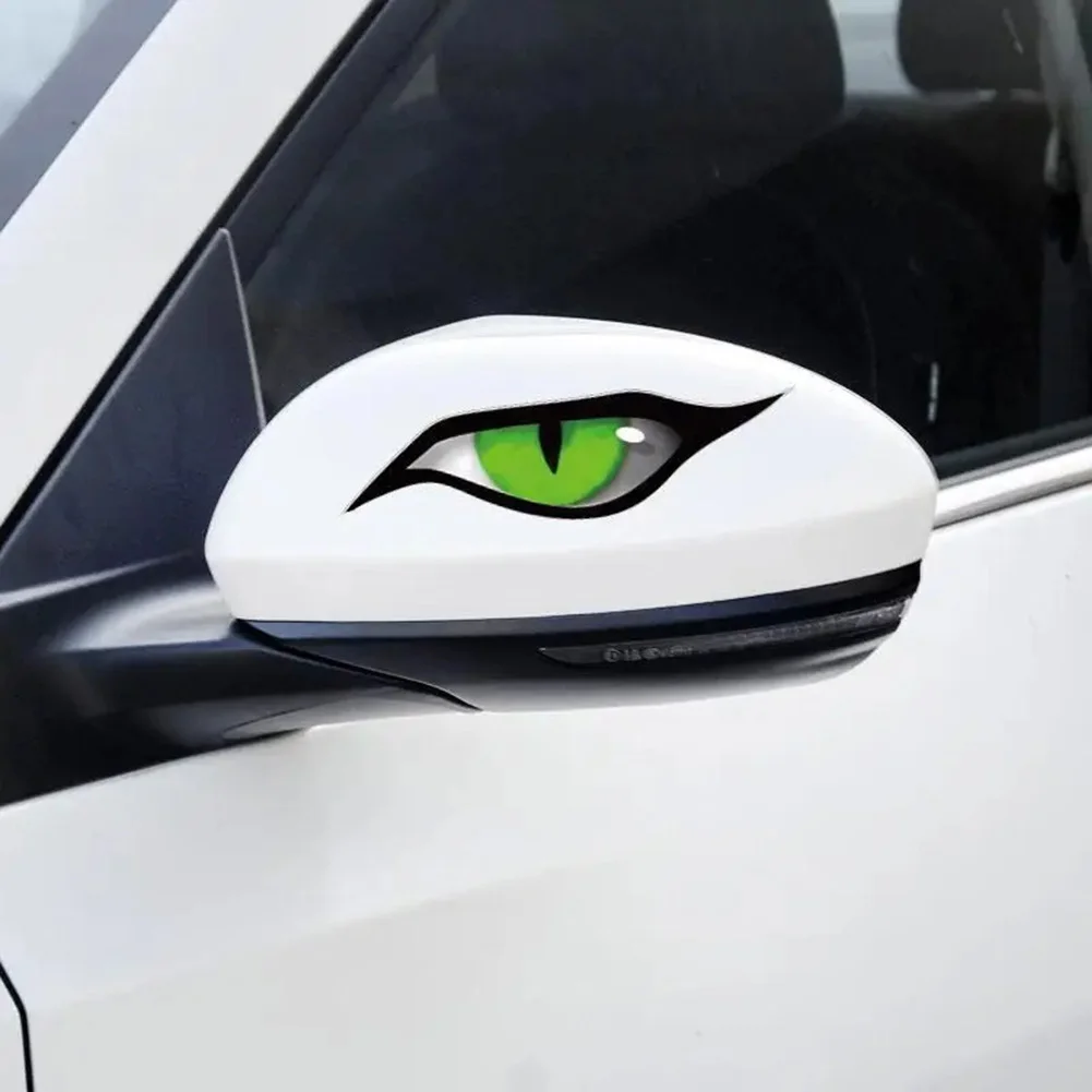 2PCS 오토바이 3D 스테레오 반사 고양이 눈 스티커 오토바이 자동차 자동 장식 스티커에 대 한 크리 에이 티브 백미러 데칼