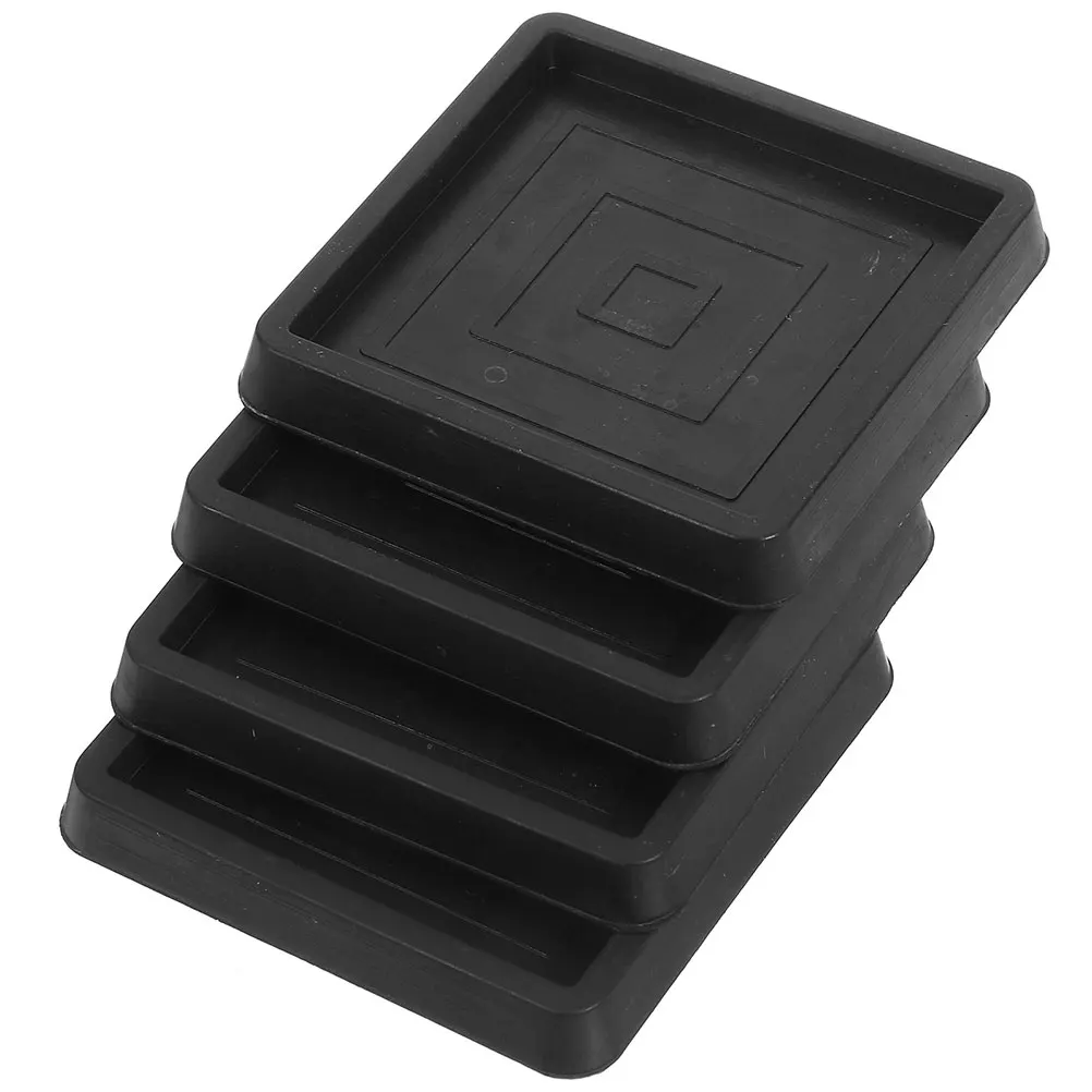 

4 Pcs Non-slip Chair Foot Pads Durable Rubber Furniture Coasters Square Leg Pads for Office Home Anti-skid Stoppers