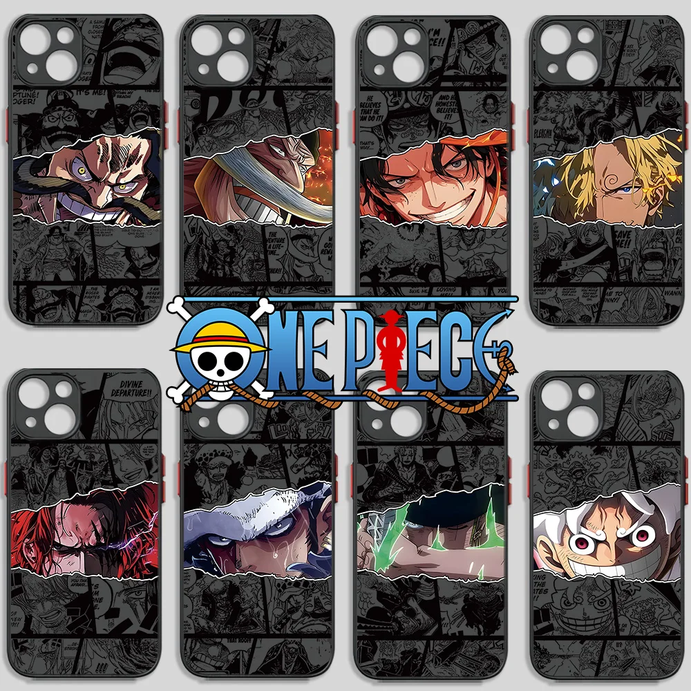 Cool Black Anime One Pieces Phone Case For IPhone 17e 17 16e 16 15 14 13 12 11 Mini Pro Air Max X XR 7 8 Plus Matte Clear Cover