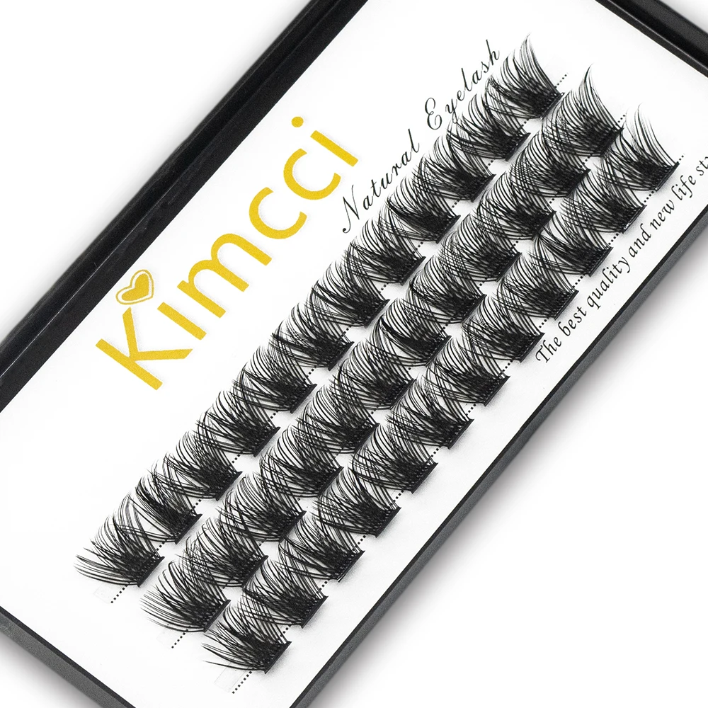 W02 36 Bundles Kimcci Mink Eyelash Extension Faux Mink Lashes Segmented False Bundles Eyelashes  Natural Easy to Operate Eyelash