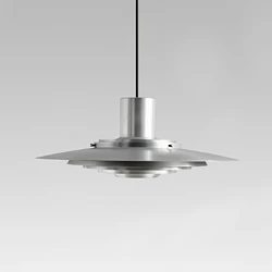 Modern Nordic Metal UFO Pendant Light Industrial Silver Multi-layer Hanging Lamp For Dining Room Kitchen Loft Decor LED Fixture