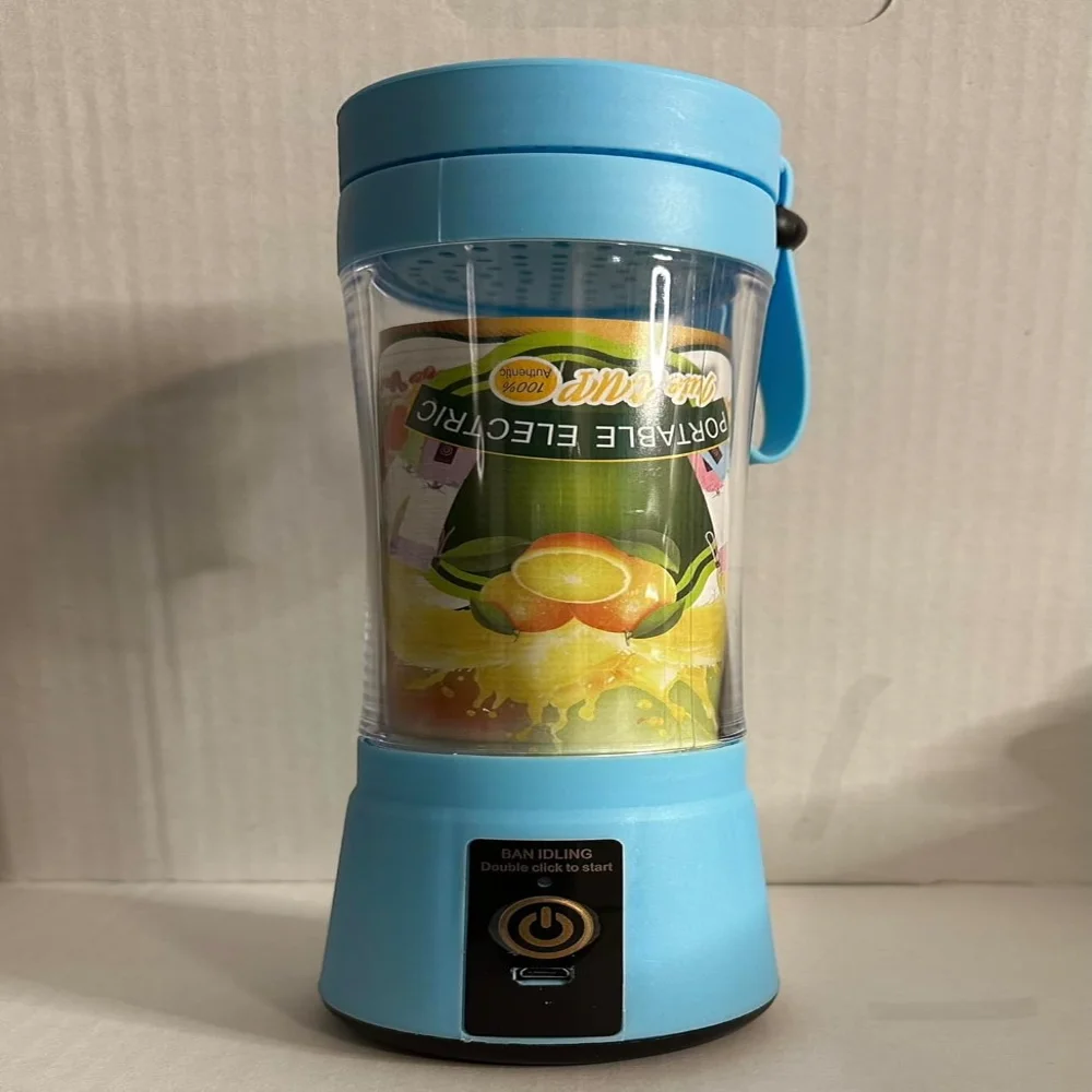 Micro-Blender Portable  Juicer and Blender, USB Charging, Blue (Blue), HM-03, Small