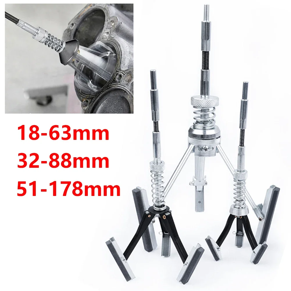 19-178mm Car Engine Cylinder Honing Tool Three-jaw Adjustable Brake Cylinder Burnisher Hone for Grinding Holes Friction