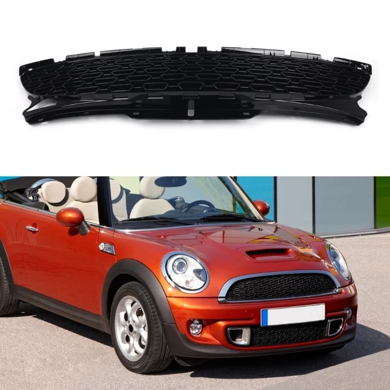 

Badgeless Grille for R55 R56 R57 R58 R59 117255125 7255125 Replacement Gloss Black Front Mesh Grille D7YA