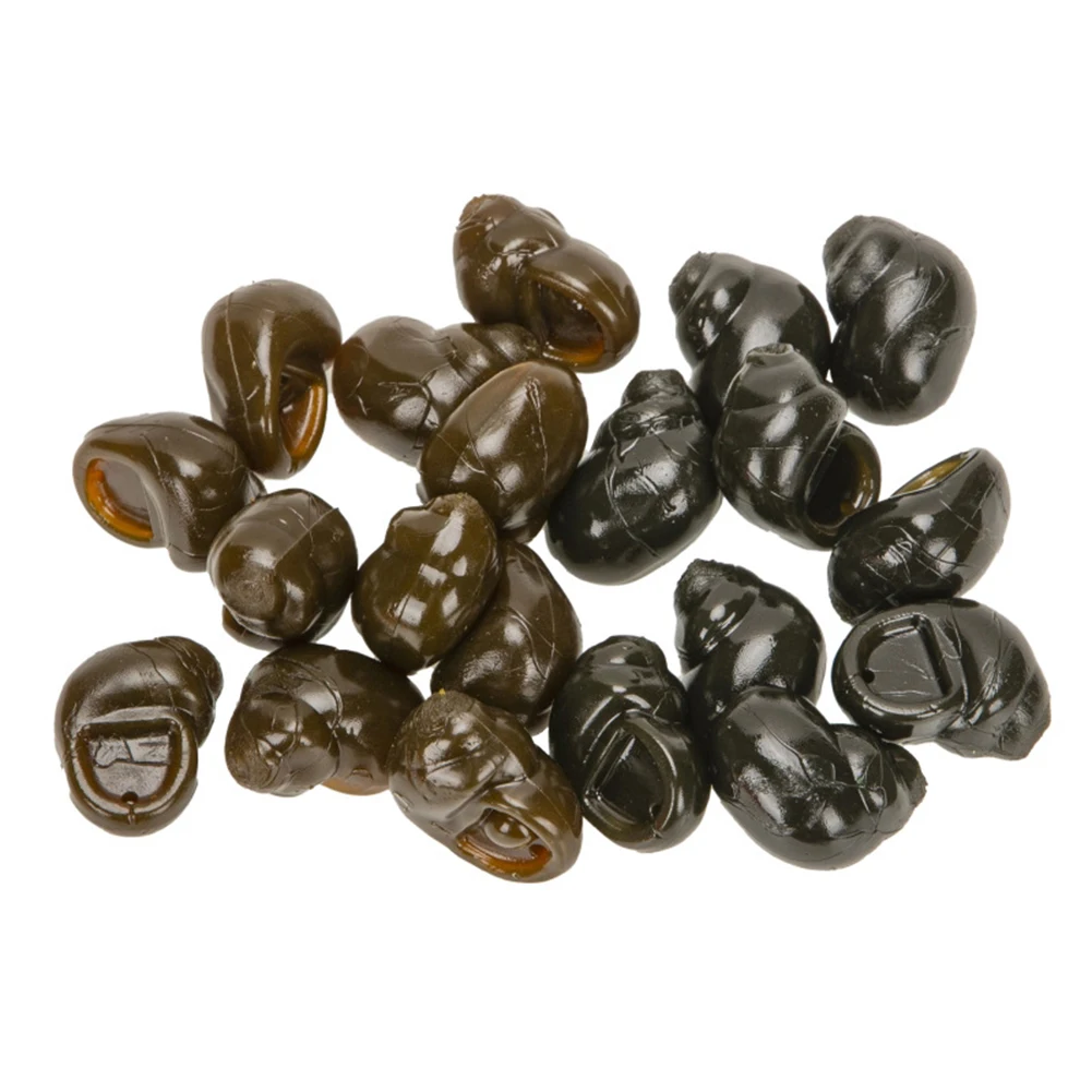 80 Uds. Boilies realistas con forma de caracoles, cebos flotantes, caracoles artificiales falsas, señuelos blandos para carpas, 1,5g, caracol de campo con sabor a pescado