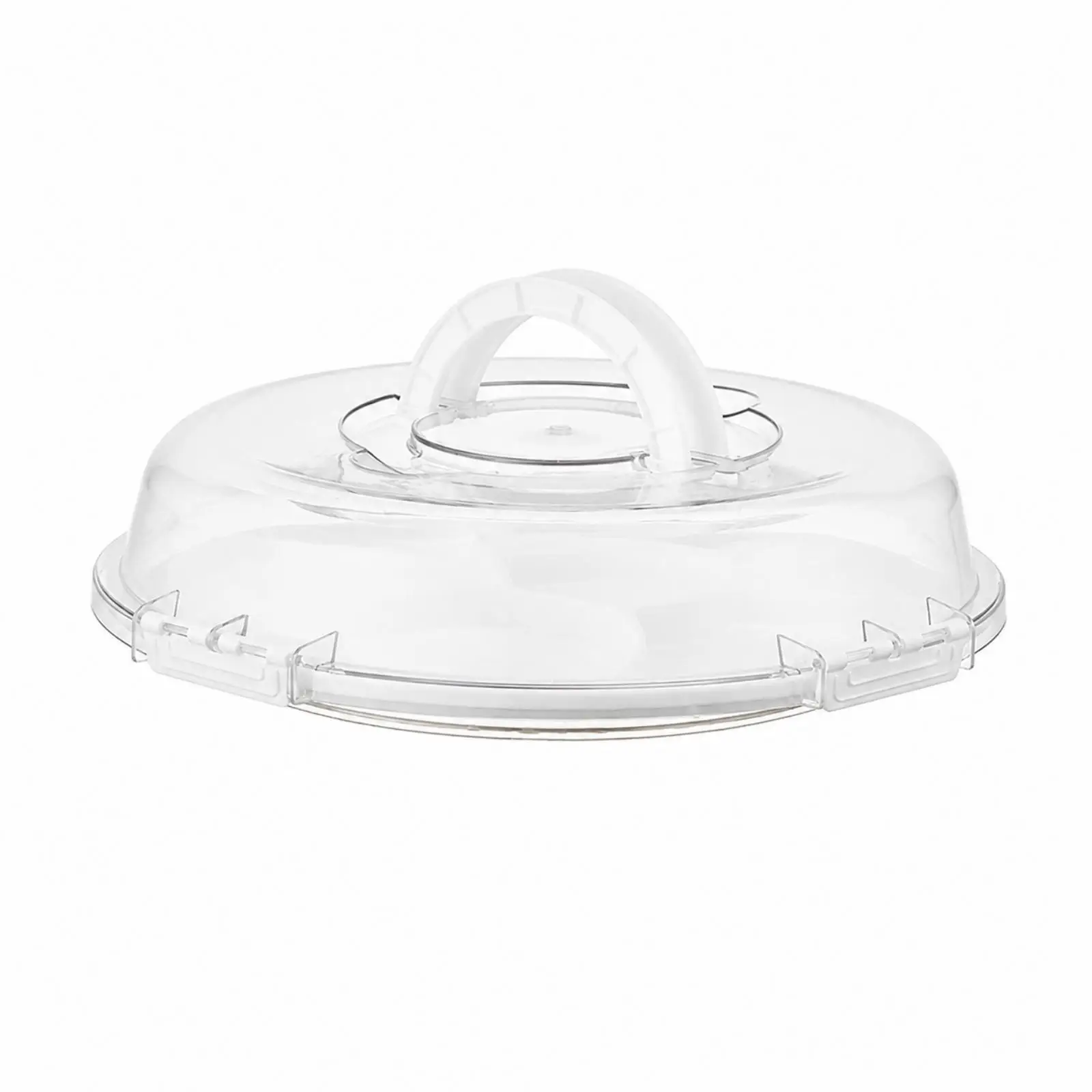 Round Rotating Compartment Tray with Dome Cover Covered for Kitchen Counter, Family Gatherings, Tabletop Organization