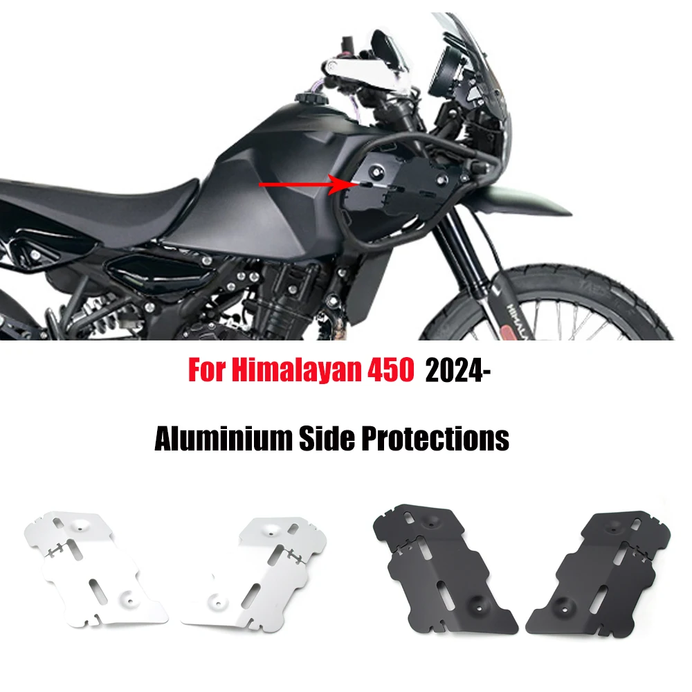 

For Royal Enfield Himalayan 450 Aluminium Side Protections Crash shield cover Himalayan450 2024 - New Motorcycle Accessories