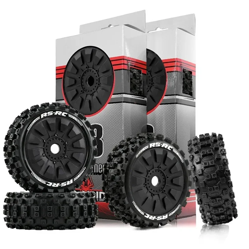 for 4Pcs 1/8 RC Off-Road Buggy Wheels Tire competition grade off-road tire Unlimited Hongnuo ZD strong grip off-road tire 118MM