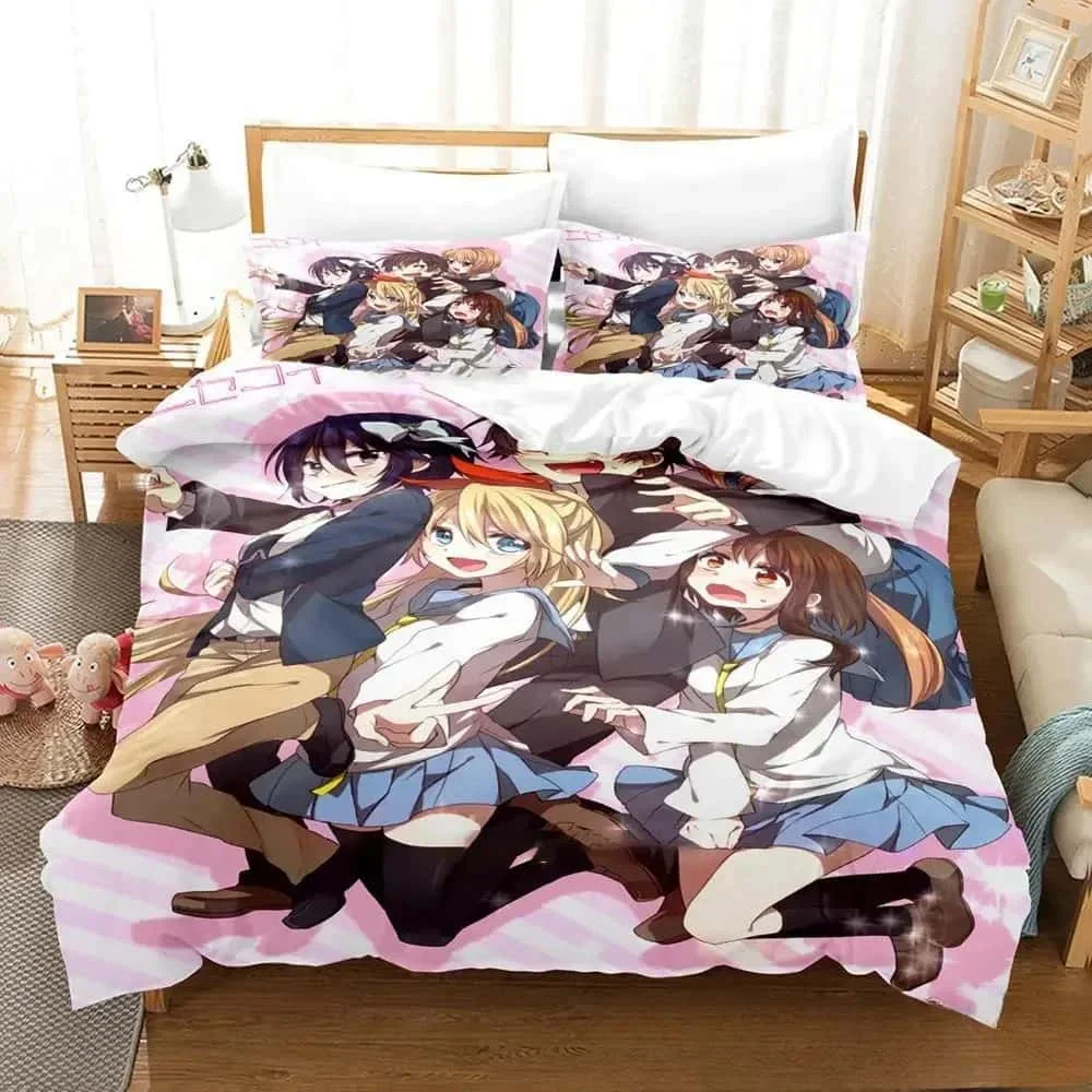 

3D Print Anime Nisekoi False Love Bedding Set Boys Girls Twin Queen King Size Duvet Cover Pillowcase Bed boys Adult Home Textile