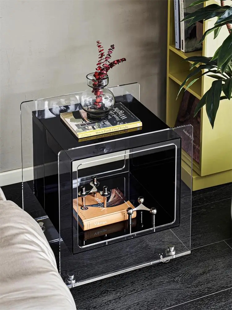 طاولة بسيطة وخفيفة فاخرة لعربة متنقلة وأريكة غرفة المعيشة مع جانب قهوة بعجلة #3