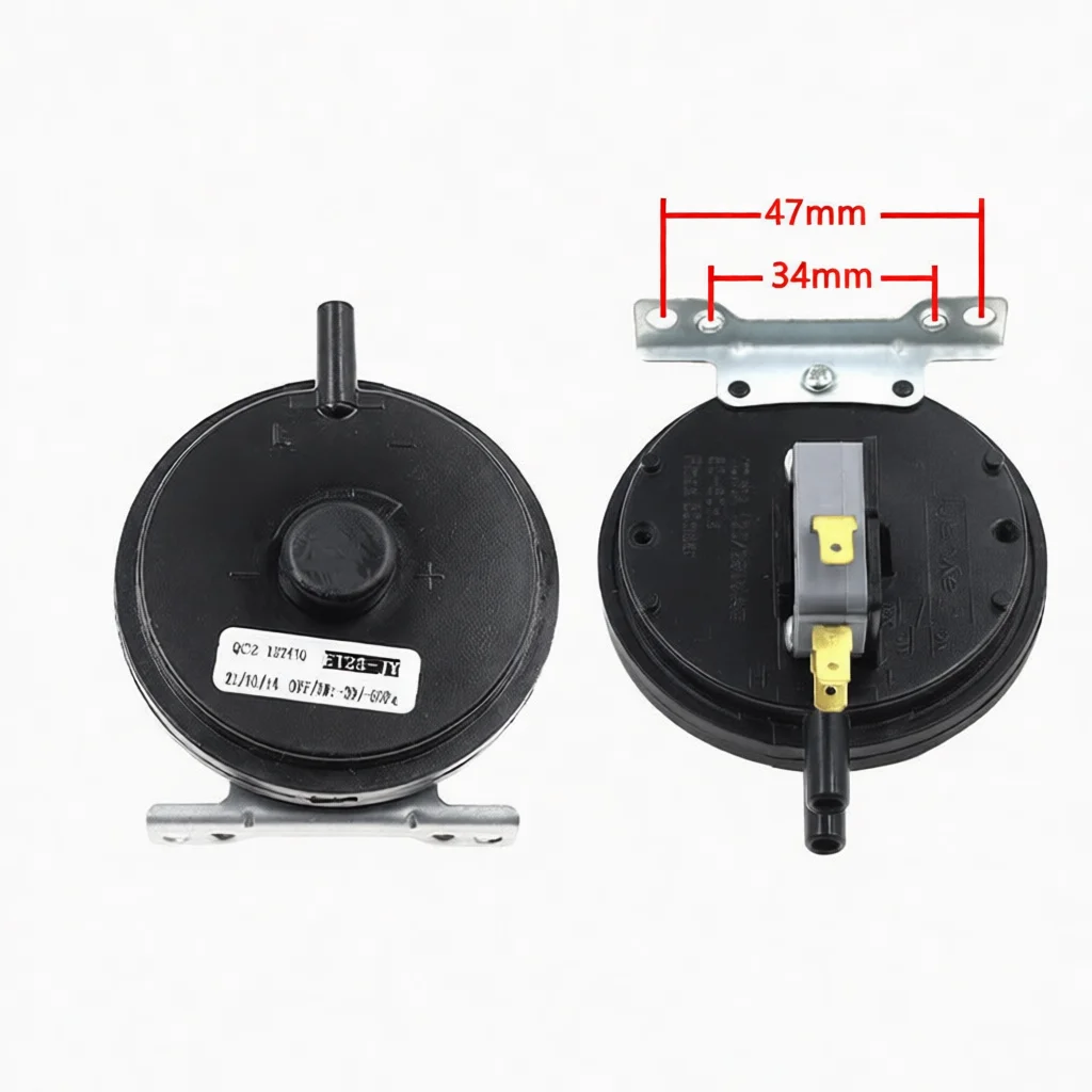 Universal Gas Water Heater Air Pressure Switch Round Gas Boiler Wind Sensing Device Heating Ventilation Spare Parts 3 Pin