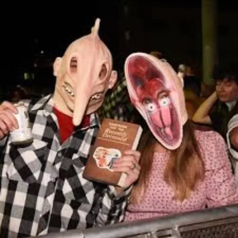 آدم باربرا هالوين كامل الوجه هوفدتكسيلز تأثيري ريكويسيتن كرنفال حفلة تنكرية فيست عمق Schrik Rekwisieten للجنسين