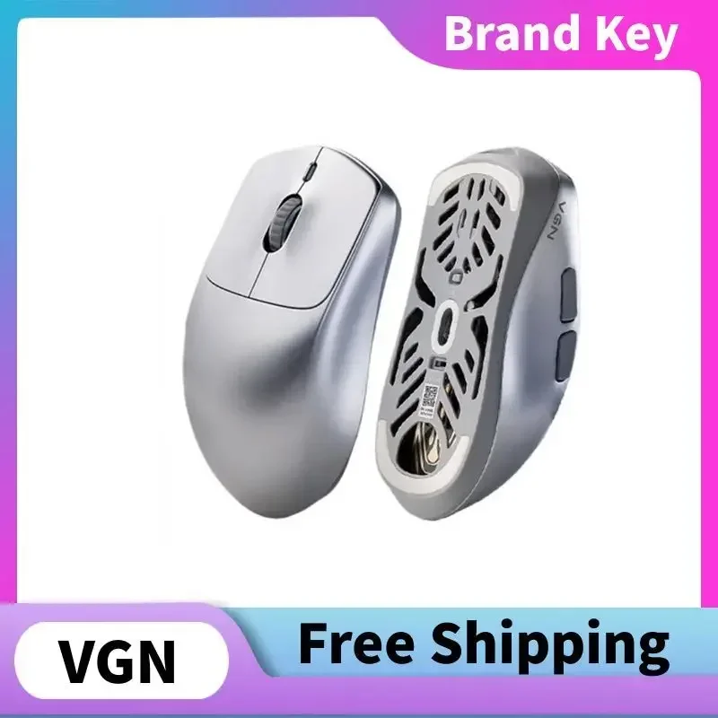 

VGN Dragon King Magnesium Alloy Dual 8kHZ Wireless Mouse PAW33950 42DPI TTC Wheel Aluminum CNC Receiver Customizable Mouse