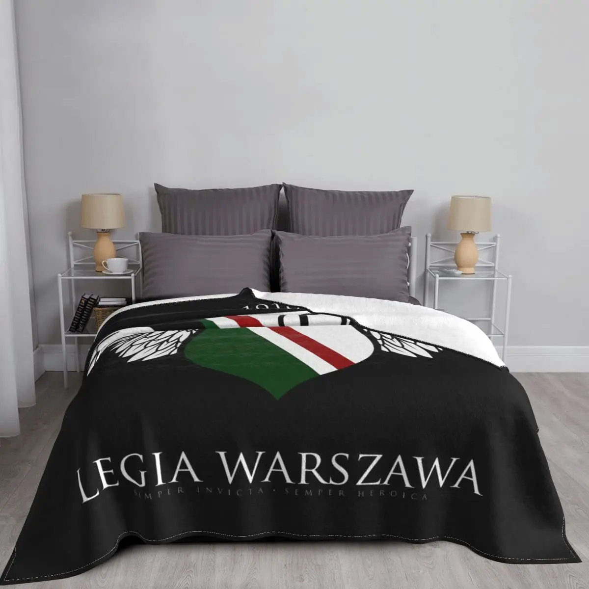 Legia Warsaw Blanket Bedspread On The Bed Soft Ins Wind