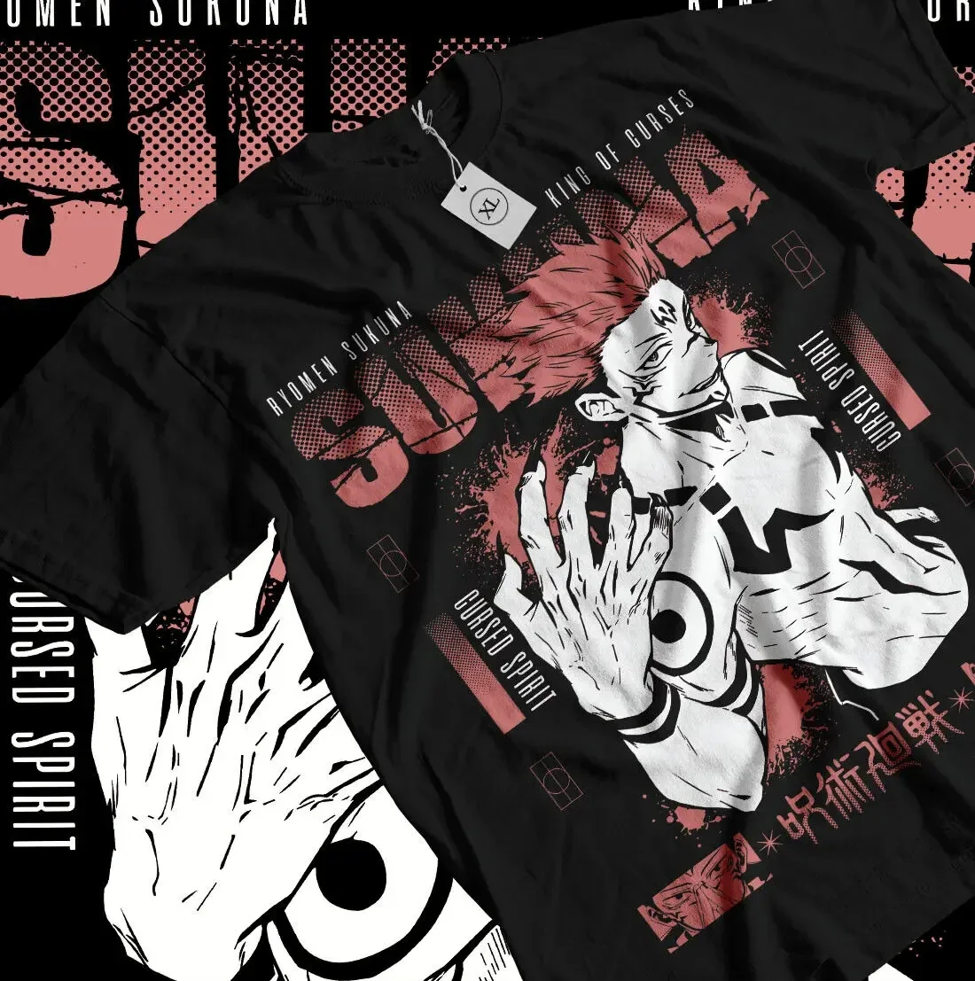 Ryomen Sukuna T-Shirt Jujustu Kaisen Jujutsu Kaisen Horror Gift Shirt Wszystkie rozmiary Graficzne koszulki Oversized Harajuku Gothic