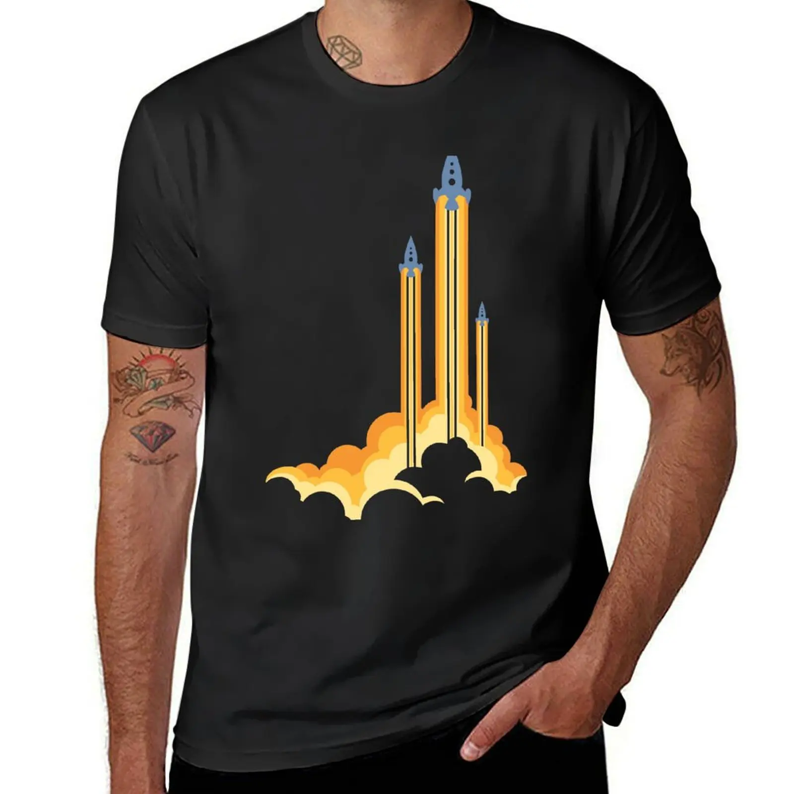Lift-off! T-Shirt heavyweights vintage Blouse blacks plain t shirts men