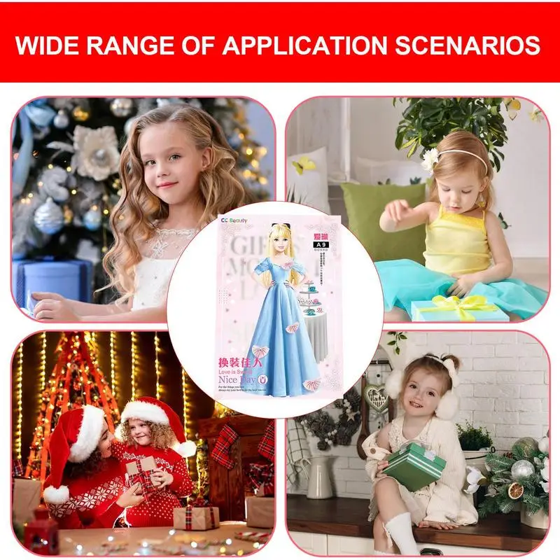 Creatieve Mode Magnetische Dress Up Poppen Veilig En Onschadelijk Prinses Dress Up Pop Set Draagbare Prinses Jurk Up Papier Pop Cadeau