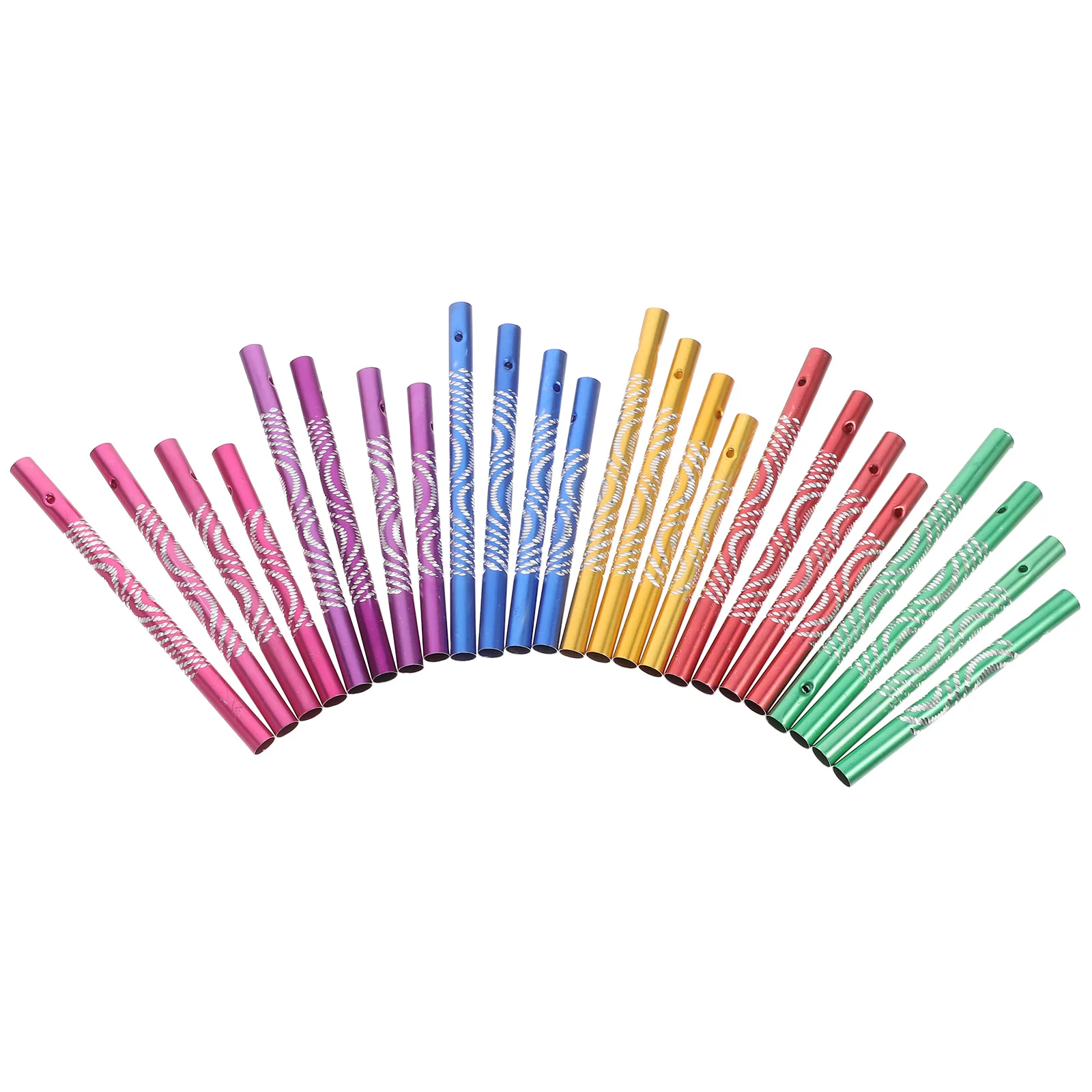 

24pcs DIY Wind Chime Material Kit Aluminum Tubes 8 8-11 8cm Hollow Metal Parts Craft Supplies Versatile Lengths Sound Tubes