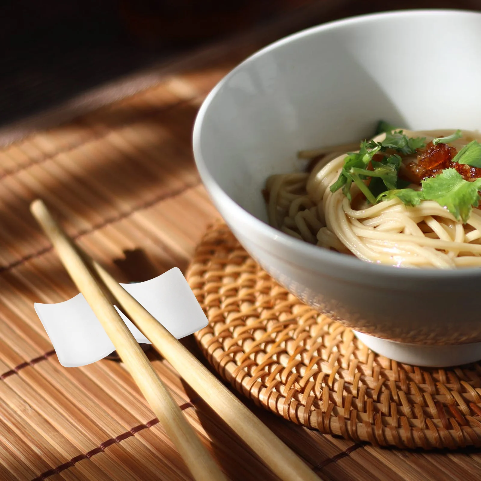 

2Pcs Ceramic Chopstick Rest Premium Material Spoon Fork Holder Kitchen Cutlery Organizer Tableware Stand