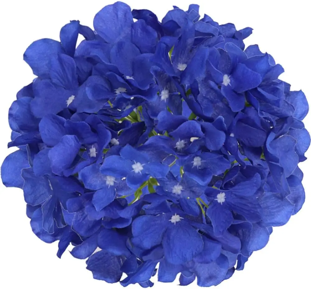 10 Pack Silk Hydrangea Heads with Stems for DIY Wedding Bouquets Centerpieces Arrangements Party Baby Shower Home Decorations