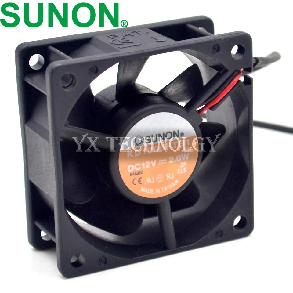 

For SUNON 60mm 6025 cm ball fan chassis 2.0W KD1206PTB1 12V cooling fan