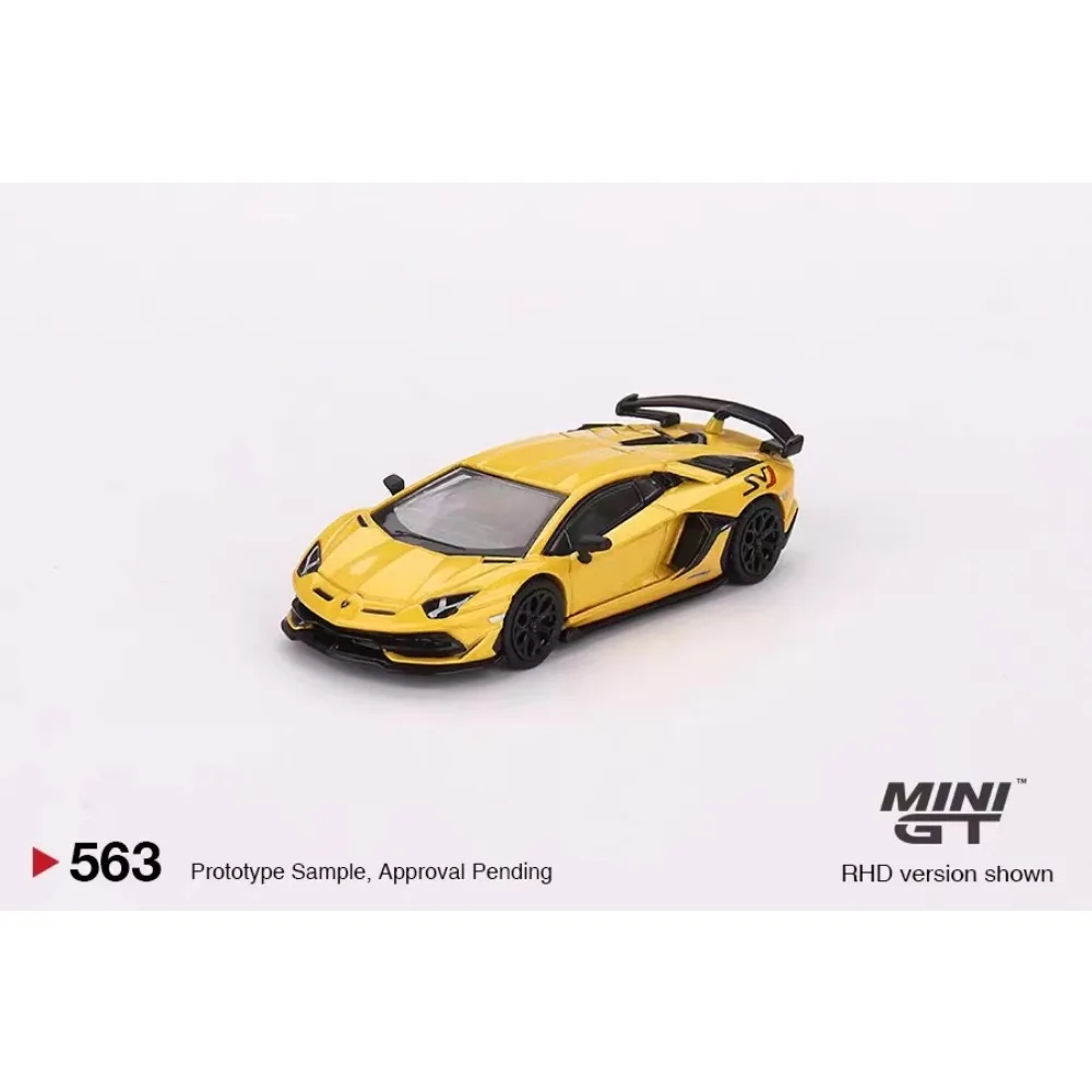 MINIGT 563 #Lamborghini SVJ Aventado, yellow 1:64 alloy car model