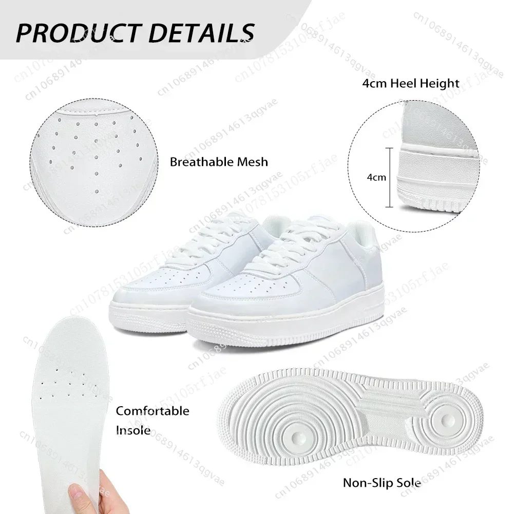 Kerangka kaki AF Basket Pria Wanita olahraga berlari kualitas tinggi flat Force Sneakers renda Mesh disesuaikan membuat sepatu DIY