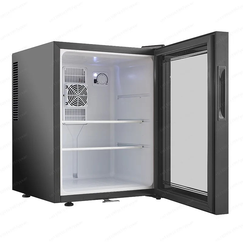 40L small refrigeration refrigerator, glass door refrigerator without compressor