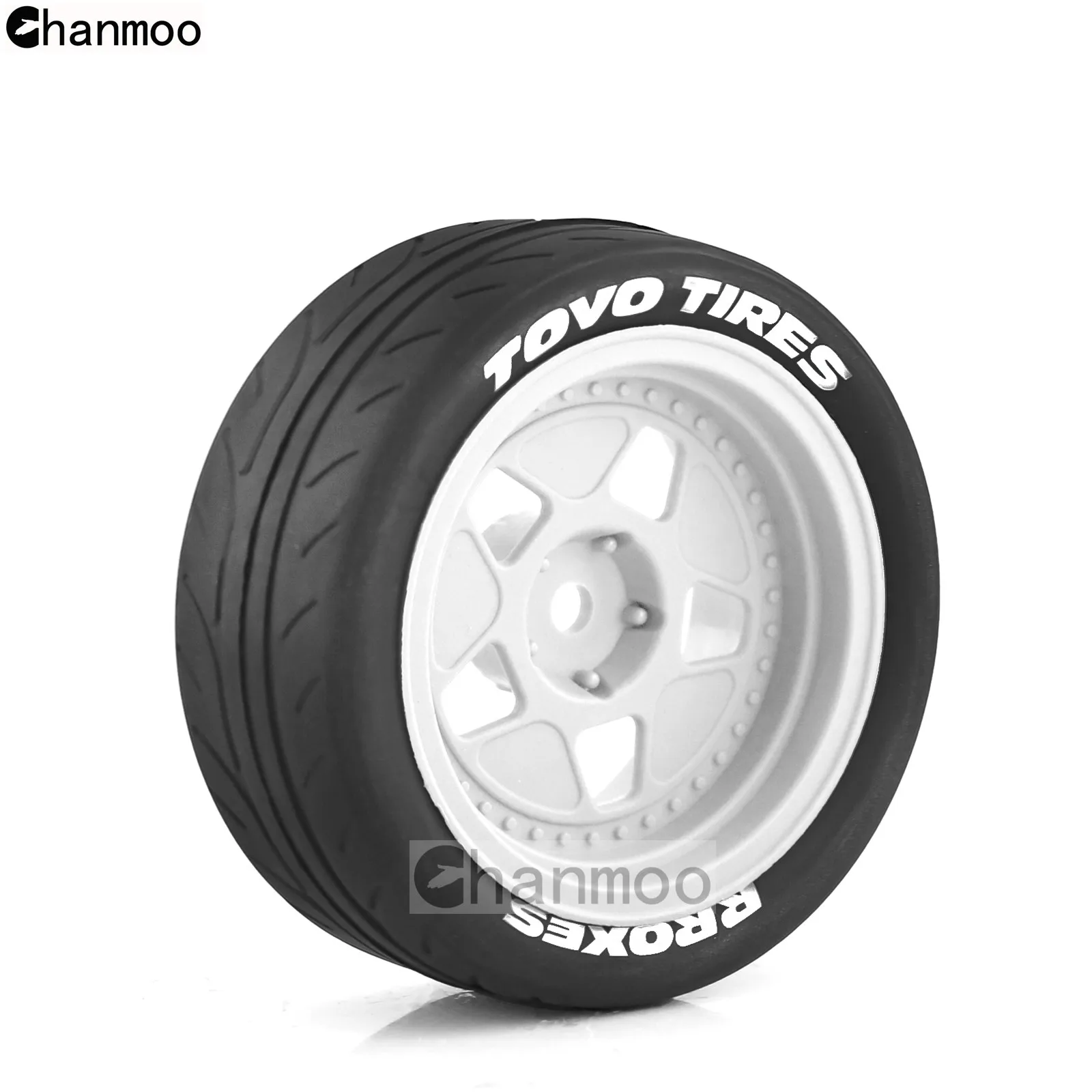 1/10 Racing Plastic Wheel Tires Rubber Tyre 12mm for 1:10 RC Rally On Road Car HSP HPI KYOSHO WLtoys Tamiya TT01 TT02 XV01 Parts