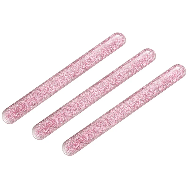 

3X стеклянная пилочка для ногтей Crystal Nail Shiner Nano Mini Buffers Block с портативным чехлом для натуральных ногтей