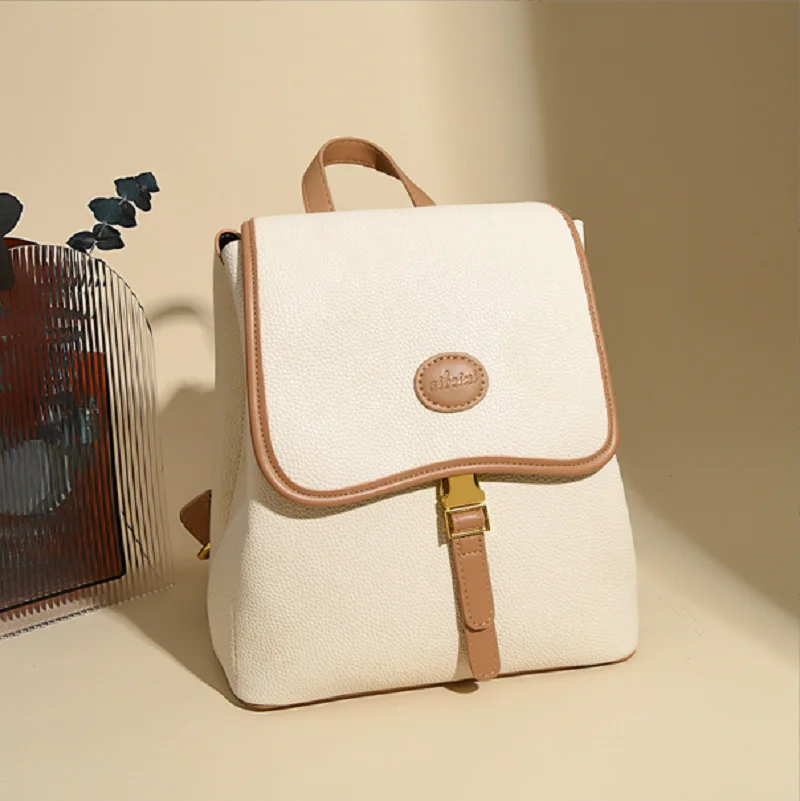 

2025 New Women's Korean Fashion Luxury High Quality Leather Backpacks Large Capacity Travel Shoulder Bags Totes Crossbody Bag