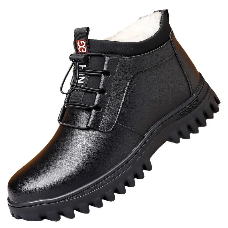 

Осенне-зимняя мода: новые стильные мужские ботинки с плюшевой подкладкой, теплые высокие ботинки для улицы, удобные и универсальные повседневные мужские ботинки.