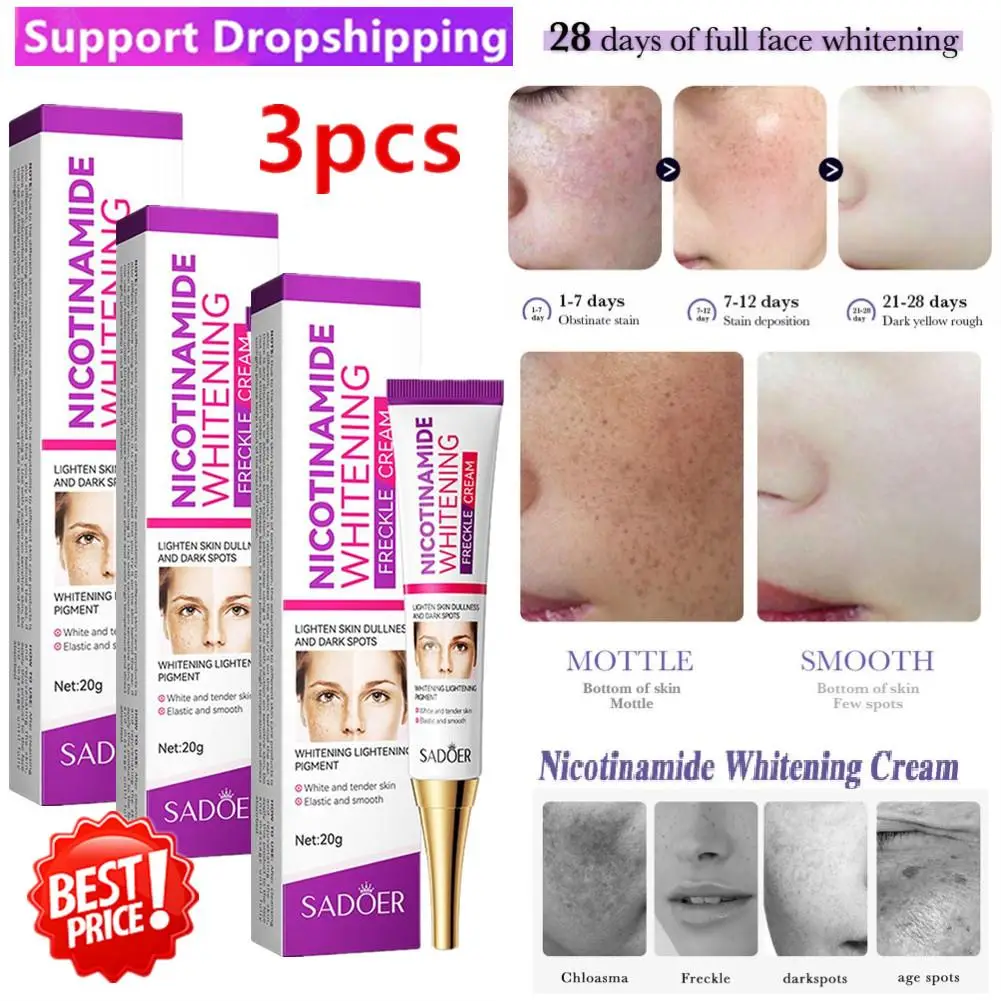 3X Freckles Removal Cream Remove Facial Spots Skin Dark Spot Remove Melasma Age Spots Sunspots Whitening Freckle Removing Cream