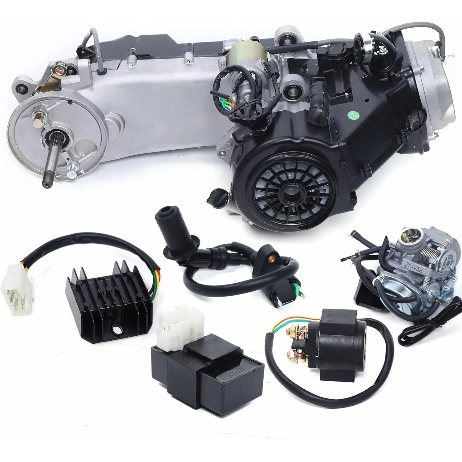 

150CC Engine Motor For Long Case 110cc-150cc GY6 Scooter ATV Go-Kart Single Cylinder Motor 4-Stroke Engine Motor Complete
