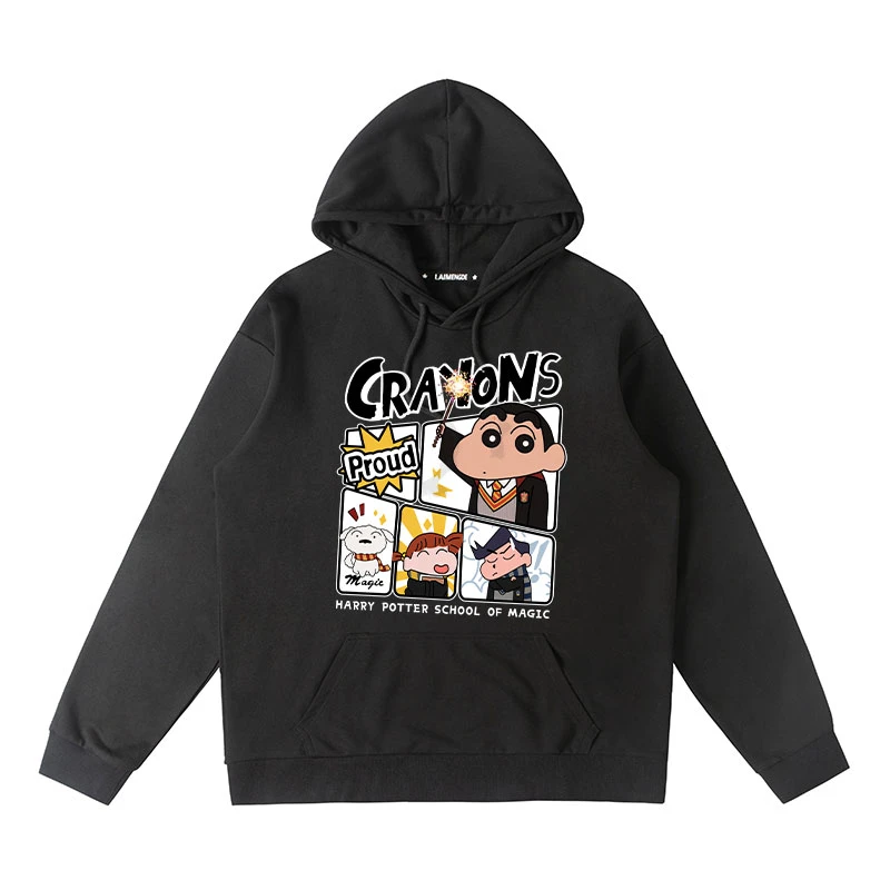 MINISO هاري بوتر المشتركة تلوين سترة صغيرة جديدة للرجال ملابس الخريف مقنعين