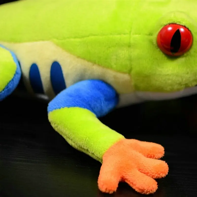 22cm Red Eye Tree Frog Fidelity Cute Plushie Poison Dart Frog Plush Toys Lifelike Animals Simulation Stuffed Doll Kawai Toy Gift