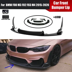 For BMW F80 M3 F82 F83 M4 2015 - 2019 2020 Car Front Bumper Lip  LPT Style  Body Kit Splitter Spoiler Glossy Black Accessories