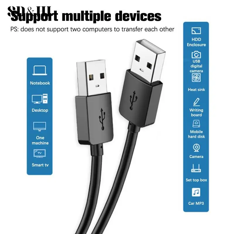 USB To USB Male To Male Extender USB Extension Cable For Radiator Hard Disk Male To Male Data Cable