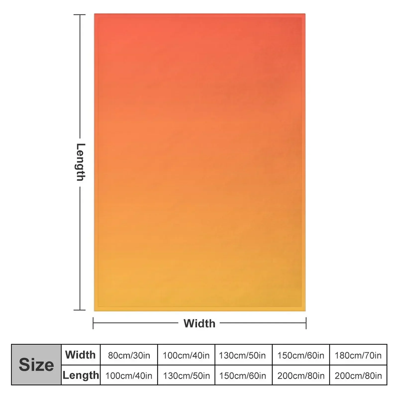 modern trendy abstract Yellow Orange Ombre Throw Blanket couch cozy soft plush fuzzy picnic outdoor blanket