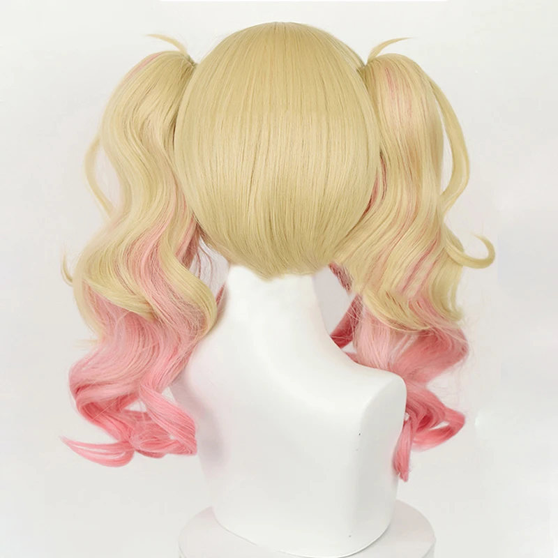 Tenma Saki Cosplay Perücke Projekt SEKAI BUNTE BÜHNE! Rosa Blonde Gemischt Wellenförmige Hitze Beständig Synthetische Tenma Saki Cosplay Haar